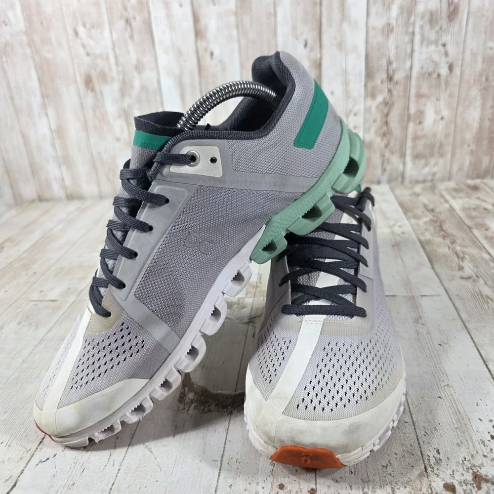 On Running Cloudflow Womens 10 Grey Mint Green Running Shoes 35.98208